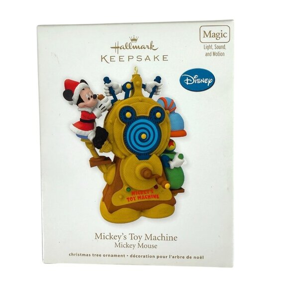 Hallmark Keepsake Ornament Mickey's Toy Machine Magic Light Sound Motion NEW - Picture 1 of 5